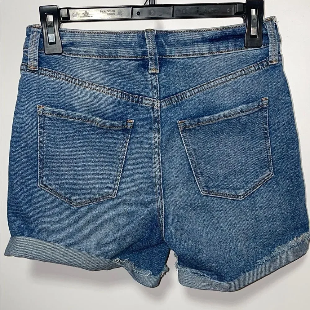 Arizona Jean Company Blue Distressed Jean Shorts - Picture 4 of 7